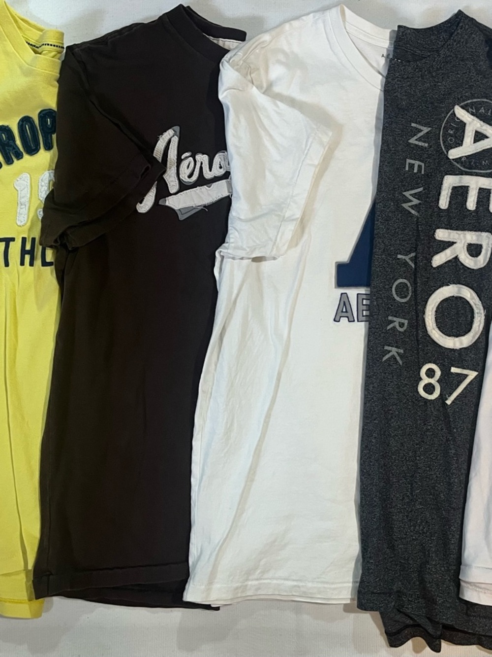 Men’s Aéropostale Graphic Tee Lot of Assorted Y2K Tees White, Black, Yellow